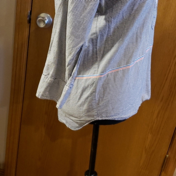 J crew striped half button down convertible sleeve - Picture 5 of 8